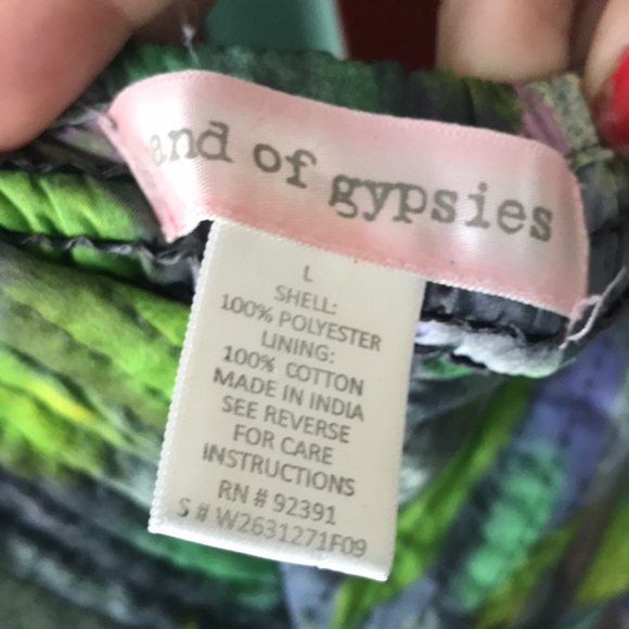 Multi Color High Low Band of Gypsies Dress L - Picture 8 of 13